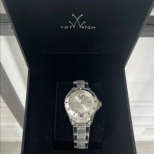ToyWatch Silver Dial with Clear Band